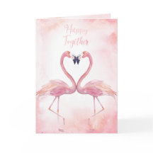 Kissing Flamingos | Lycklig tillsammans Valentine