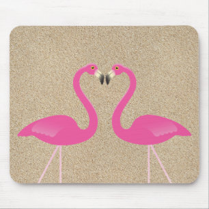 Kissing Flamingos Mousepad Musmatta