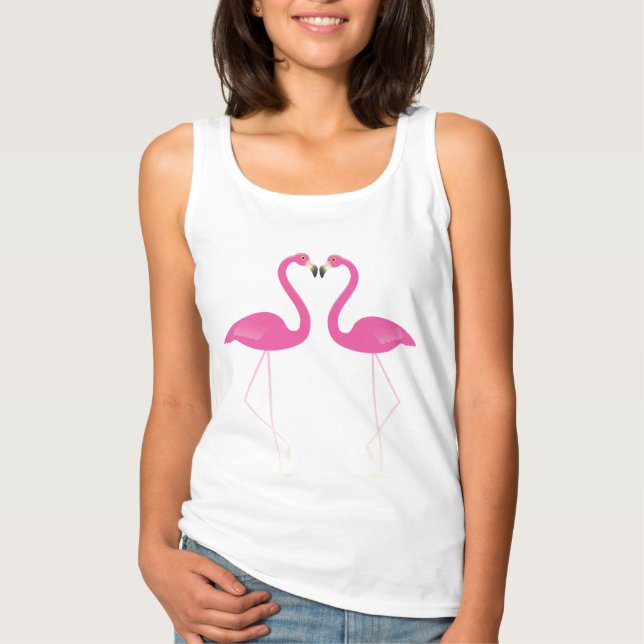 Kissing Flamingos T Shirt (Framsida)