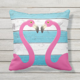Kissing Flamingos Turcos Outdoor Pillow Utomhuskudde