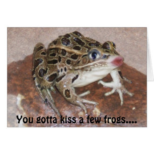 Kissing Frog Card Hälsningskort