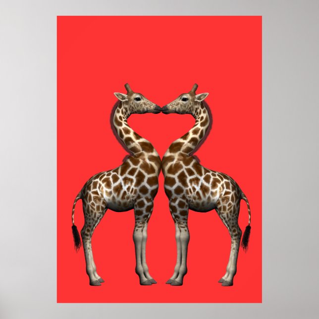 Kissing Giraffes Poster (Framsidan)