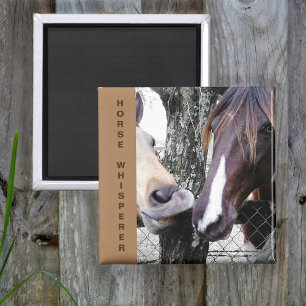 Kissing Horses Whisperer Magnet