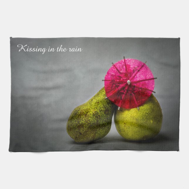 Kissing in Rain Kökshandduk (Horisontell)