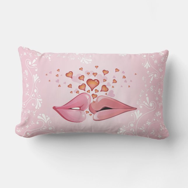 Kissing Läppar American MoJo Pillow Lumbarkudde (Framsida)