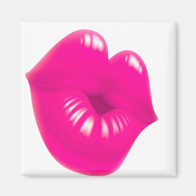 Kissing Läppar Mönster Magnet (Framsidan)