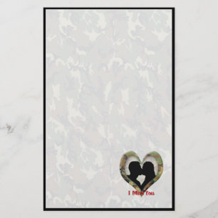 Kissing lite Silhouette "Jag saknar dig" Brevpapper