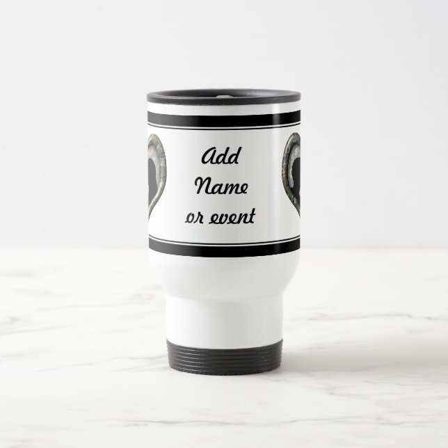 Kissing lite Silhouette på Camouflage Heart Resemugg (Center)