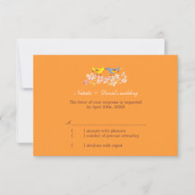 Kissing Love birds Tangerine Bröllop OSA