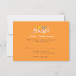 Kissing Love birds Tangerine Bröllop OSA