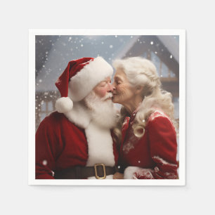 Kissing Mr. och Mrs. Jultomten Pappersservett