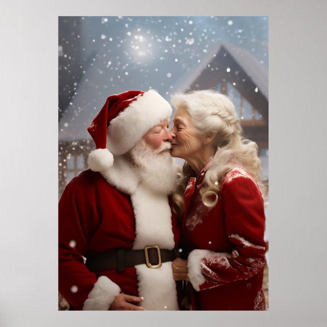 Kissing Mr. och Mrs. Jultomten Poster (Framsidan)