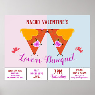 Kissing Nacho Valentine's Event Ad Poster