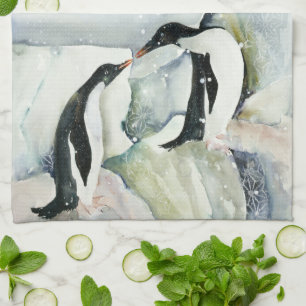 Kissing Penguin Vänskap Kitchen Tea Towel Kökshandduk
