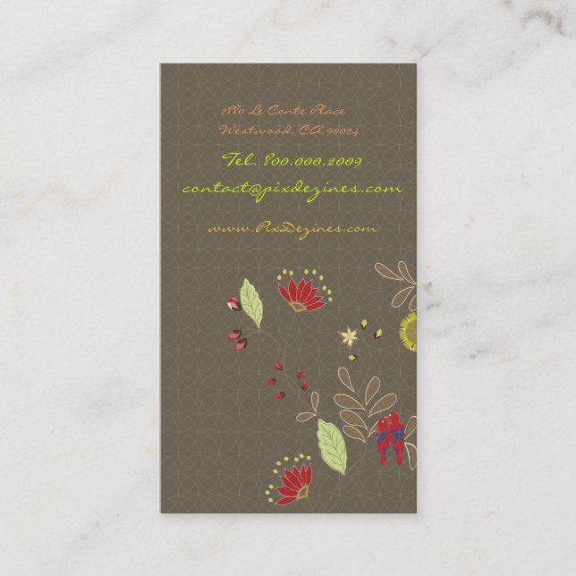 Kissing red Babados Parrots on Ali'i gren Visitkort (Framsida)