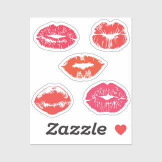 Kissing Red Läppar Klistermärken