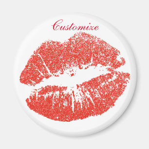 Kissing Red läppar Thunder_Cove Magnet