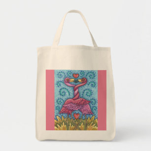 Kissing ROSA FLAMINGO LIVSMEDEL TOTE BAG *Anpassa Tygkasse