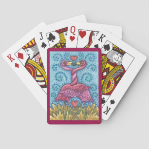 Kissing ROSA FLAMINGO PLAYING CARDS Poker Kortlek