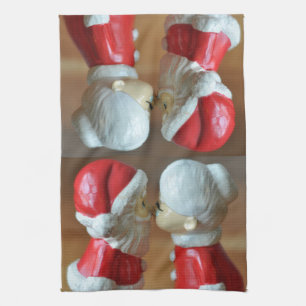 Kissing Santas Kökshandduk