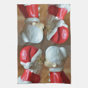 Kissing Santas Kökshandduk