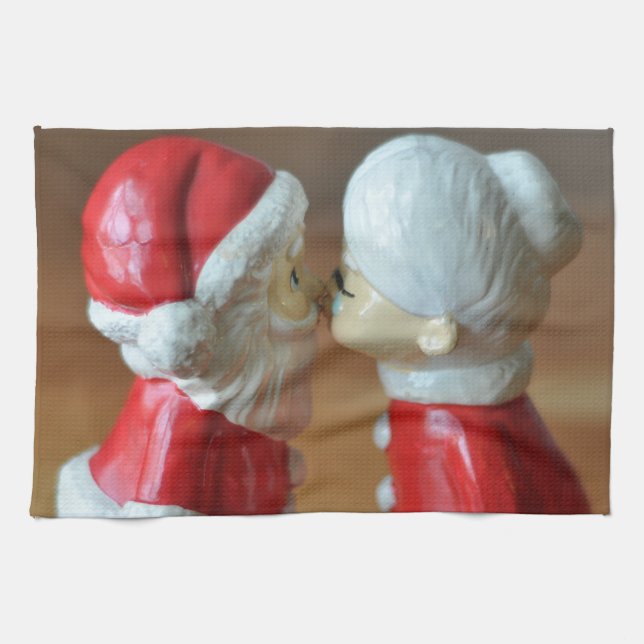 Kissing Santas Kökshandduk (Horisontell)