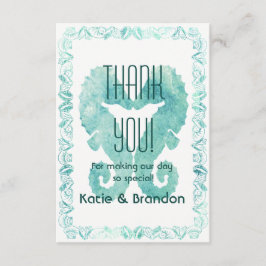 Kissing Seahorse Bröllop Tack in Turkvoise