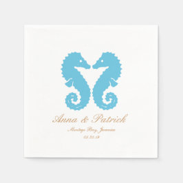 Kissing Seahorse-Destination Beach Wedding Pappersservett
