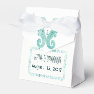 Kissing Seahorse Favor Box in Turcos Presentaskar