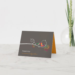 Kissing Summer Birds Bröllop Tack Photo Card Kort