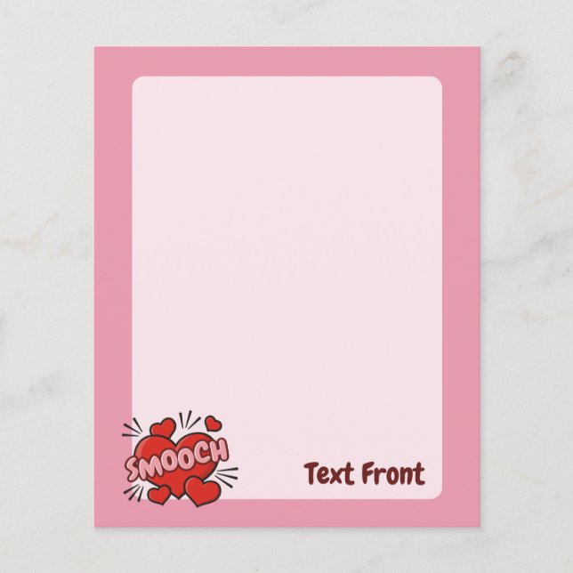 Kissing Tecknad Ljud Effekt Flygblad (Framsidan)