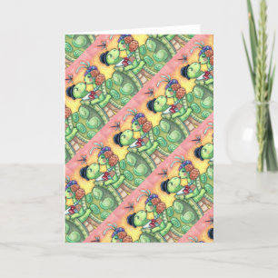KISSING TURTLE SWEETHEARTS, CUTE TARPON VALENTINE HELGKORT
