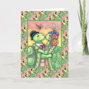 KISSING TURTLE SWEETHEARTS, CUTE TARPON VALENTINE HELGKORT