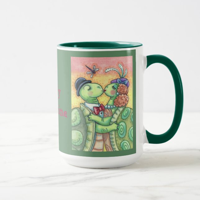 Kissing Turtles VALENTINE COMBO MUGG Grn *Anpassa (Höger)