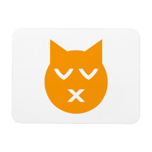 Kissing with Closed Öga Emoji Cat Magnet