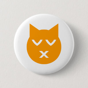 Kissing with Closed Ögon Emoji Cat Knapp