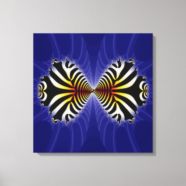 Kissing Zebra Fish Abstrakt on Wrapped Canvas (Framsida)
