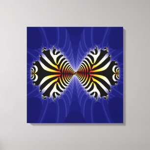 Kissing Zebra Fish Abstrakt on Wrapped Canvas