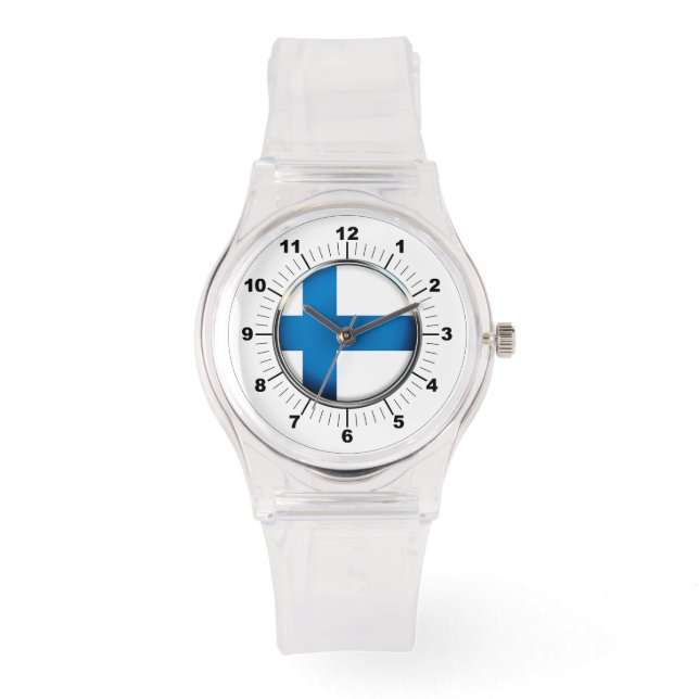 Kisslon för Rosa av Flagga Sporty, Finland Armbandsur (Framsida)