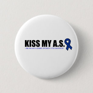 KissMyAS - Ankylosing Spondylitis medvetenhetgåvo Knapp
