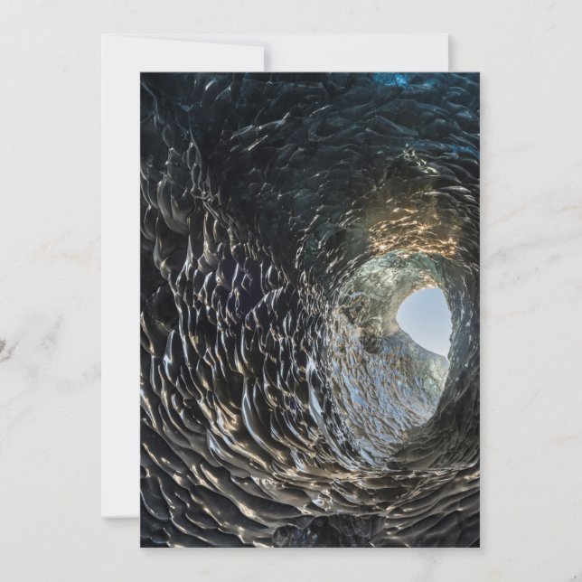 Kissöppning i en isgrotta kort (Framsida)