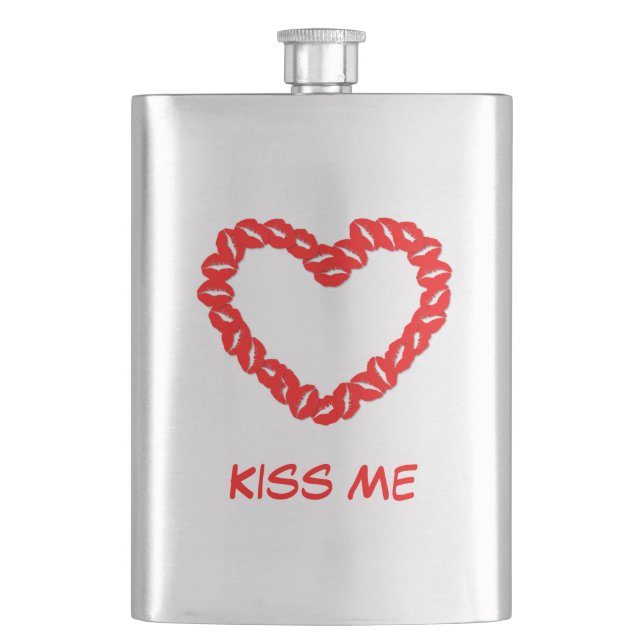 Kissy Läppar Heart Fickplunta (Framsidan)