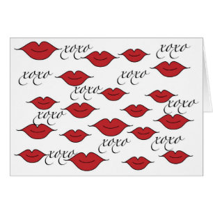Kissy Läppar - Hugs- och Kisses-kort Hälsningskort