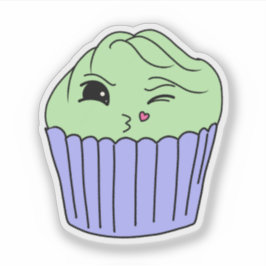 Kissy Mint Cupcake Klistermärken