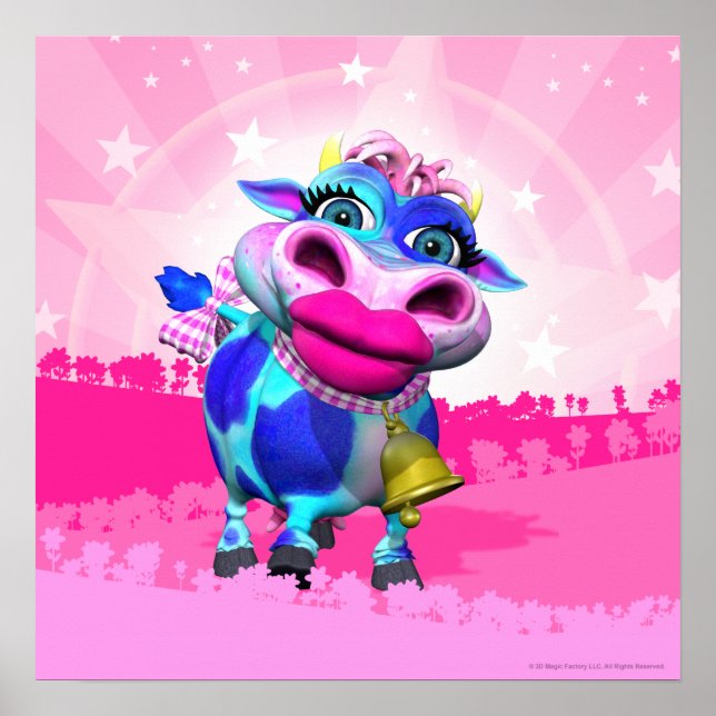 Kissy Moo 18 x 18 Poster (Framsidan)