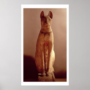 Kista av en katt som skyddas av gudinnan Bastet (p Poster