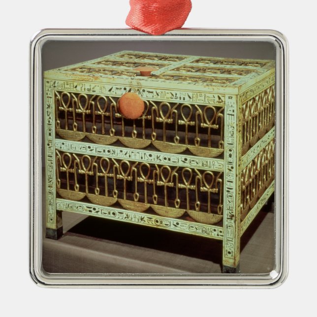 Kista från kassan av graven av julgransprydnad metall (Framsidan)