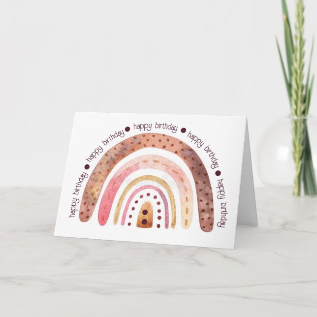 Kistomize Birthday Card - Rainbow Dots Kort (Framsida)