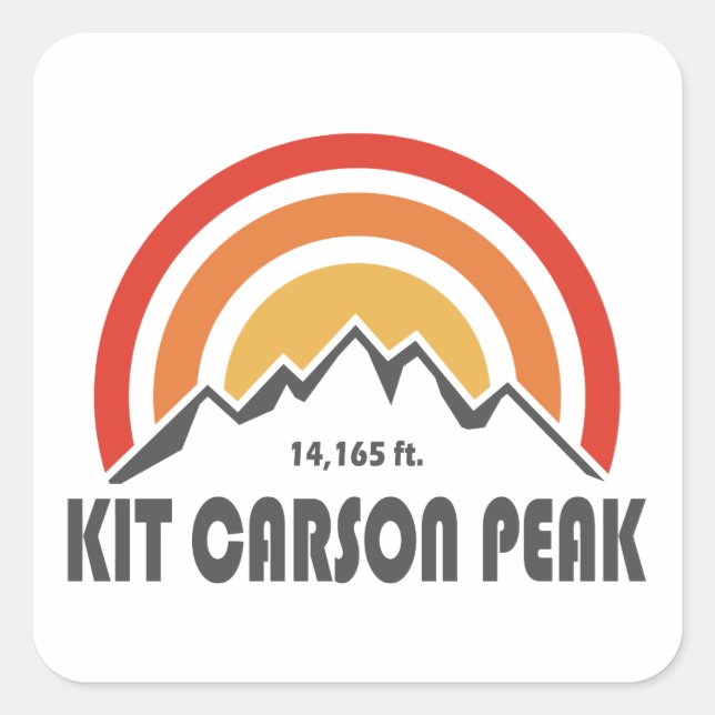 Kit Carson Peak Fyrkantigt Klistermärke (Framsida)