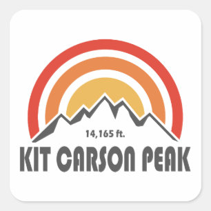Kit Carson Peak Fyrkantigt Klistermärke
